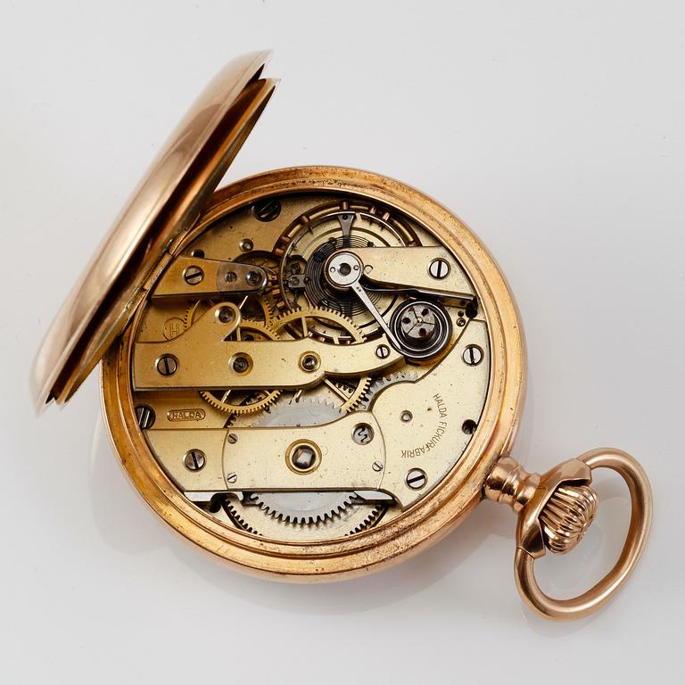 FICKUR, 18K guld, Halda, Henning Hammarlund 1895.