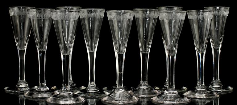 CHAMPAGNESTRUTAR, 12 st, glas, 1900-tal.