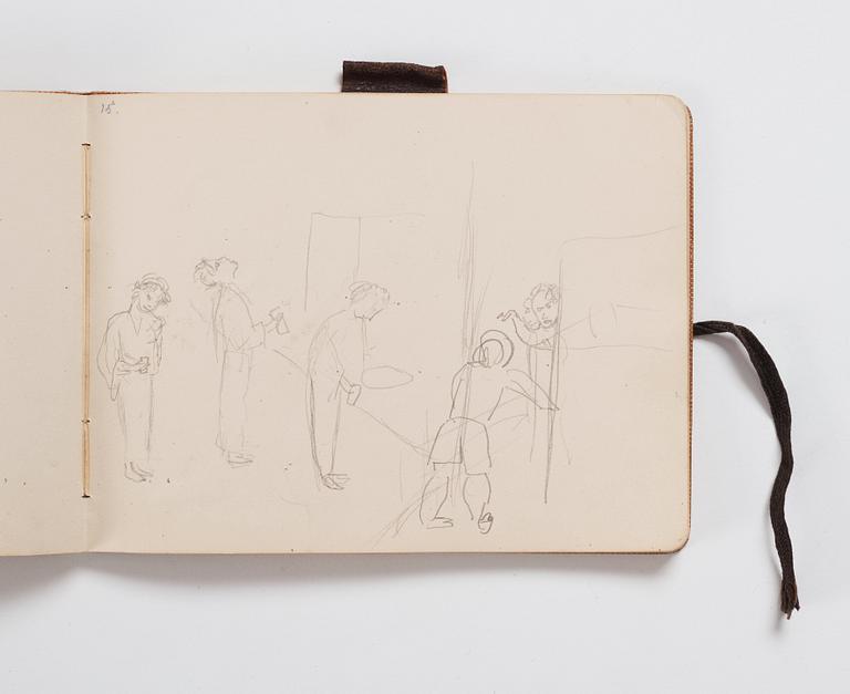 Nils von Dardel, Sketchbook, from trip to Hokkaido, Japan, 1917.