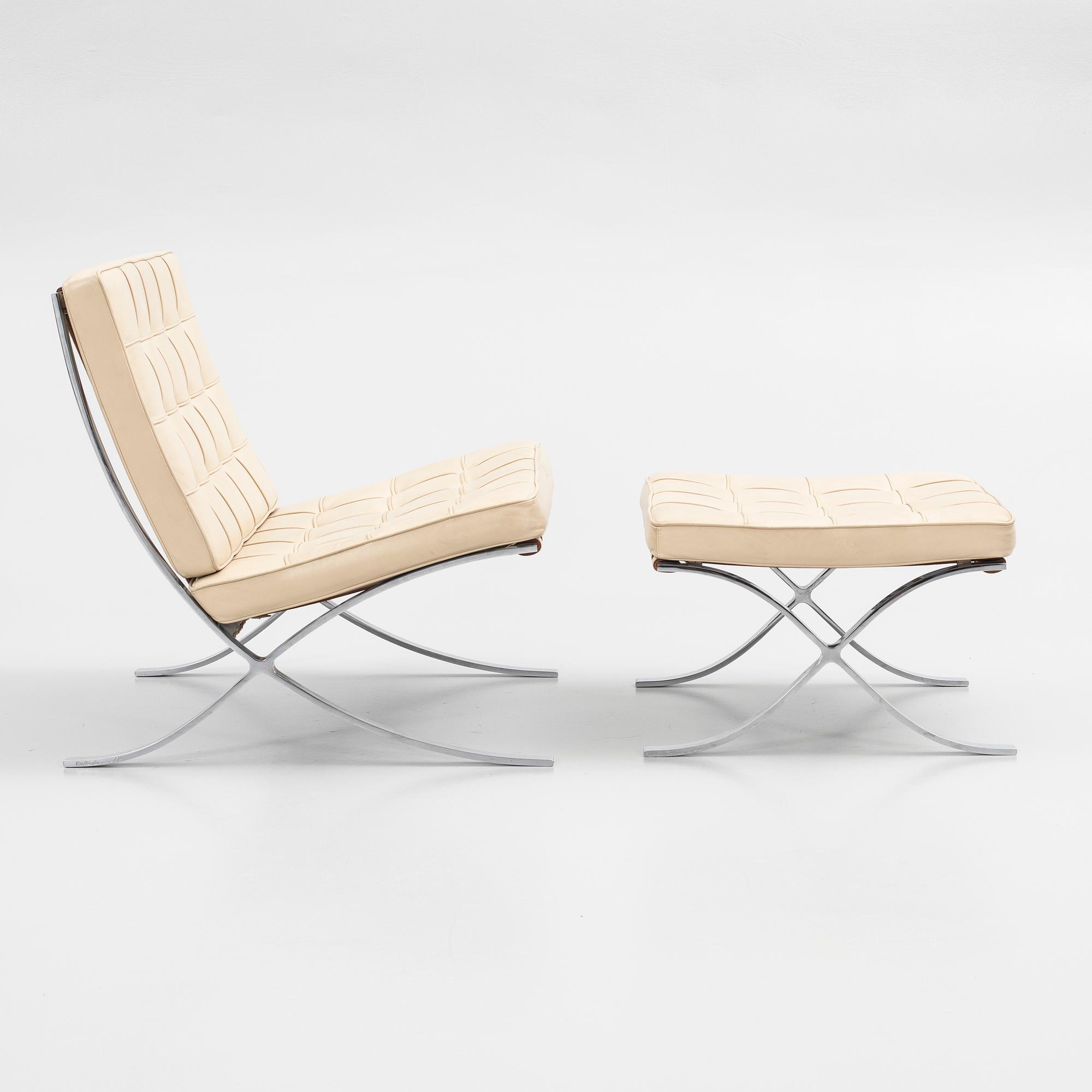 Ludwig Mies van der Rohe, fåtölj, "Barcelona", Knoll Studio.