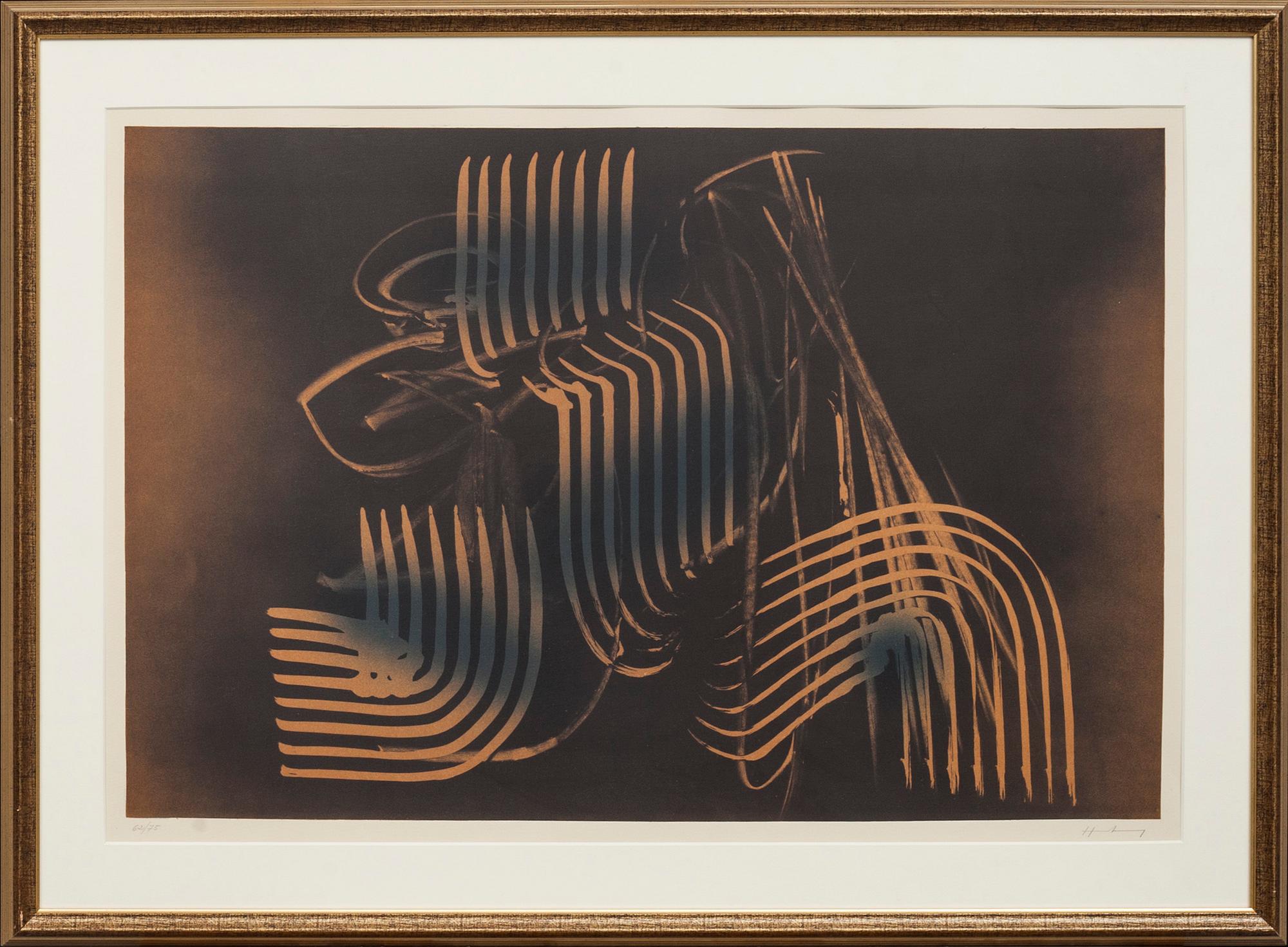 HANS HARTUNG, färglitografi, signerad och numrerad 62/75.