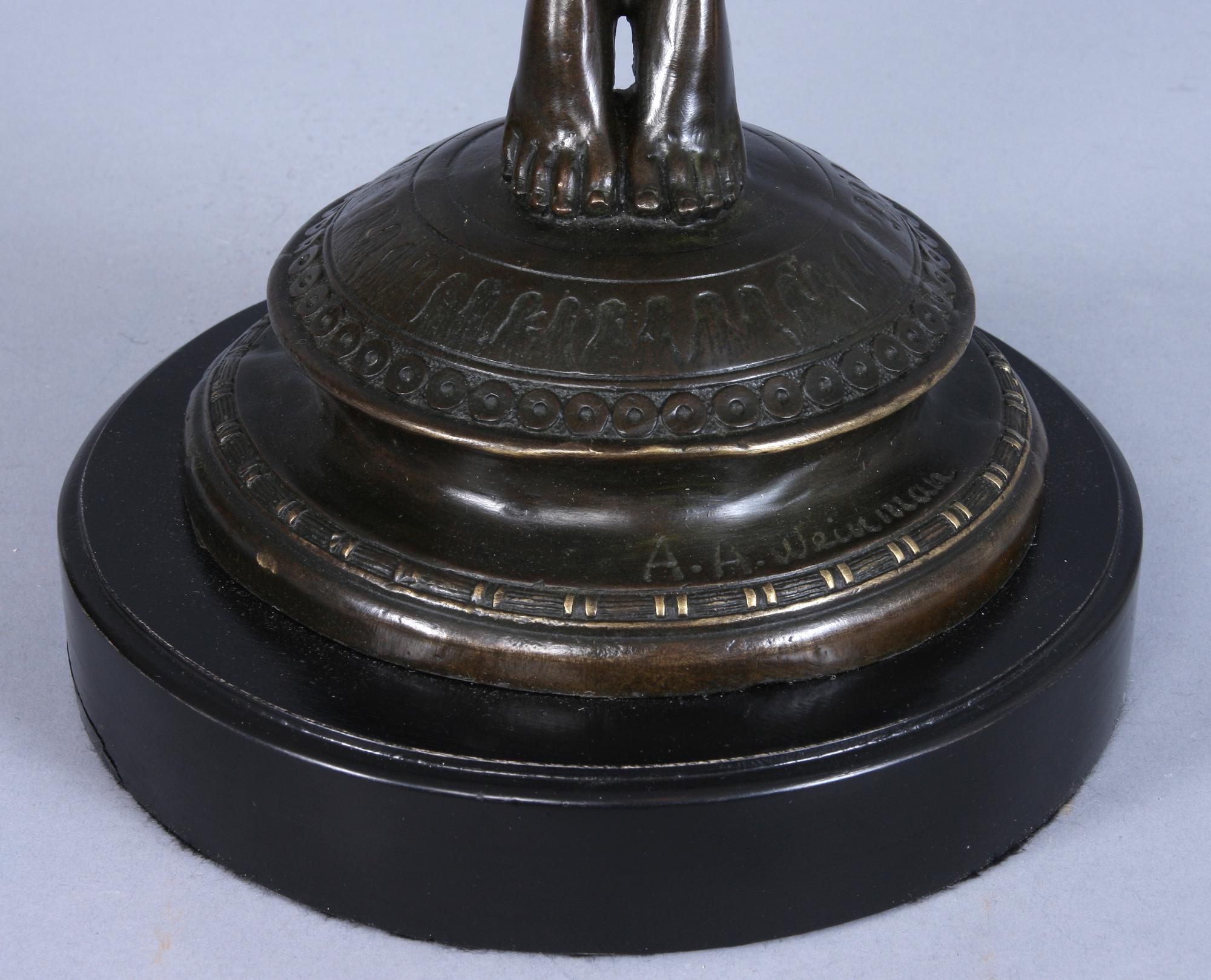 SKULPTUR, brons, märkt "A.A. Weinman". 1900-tal.