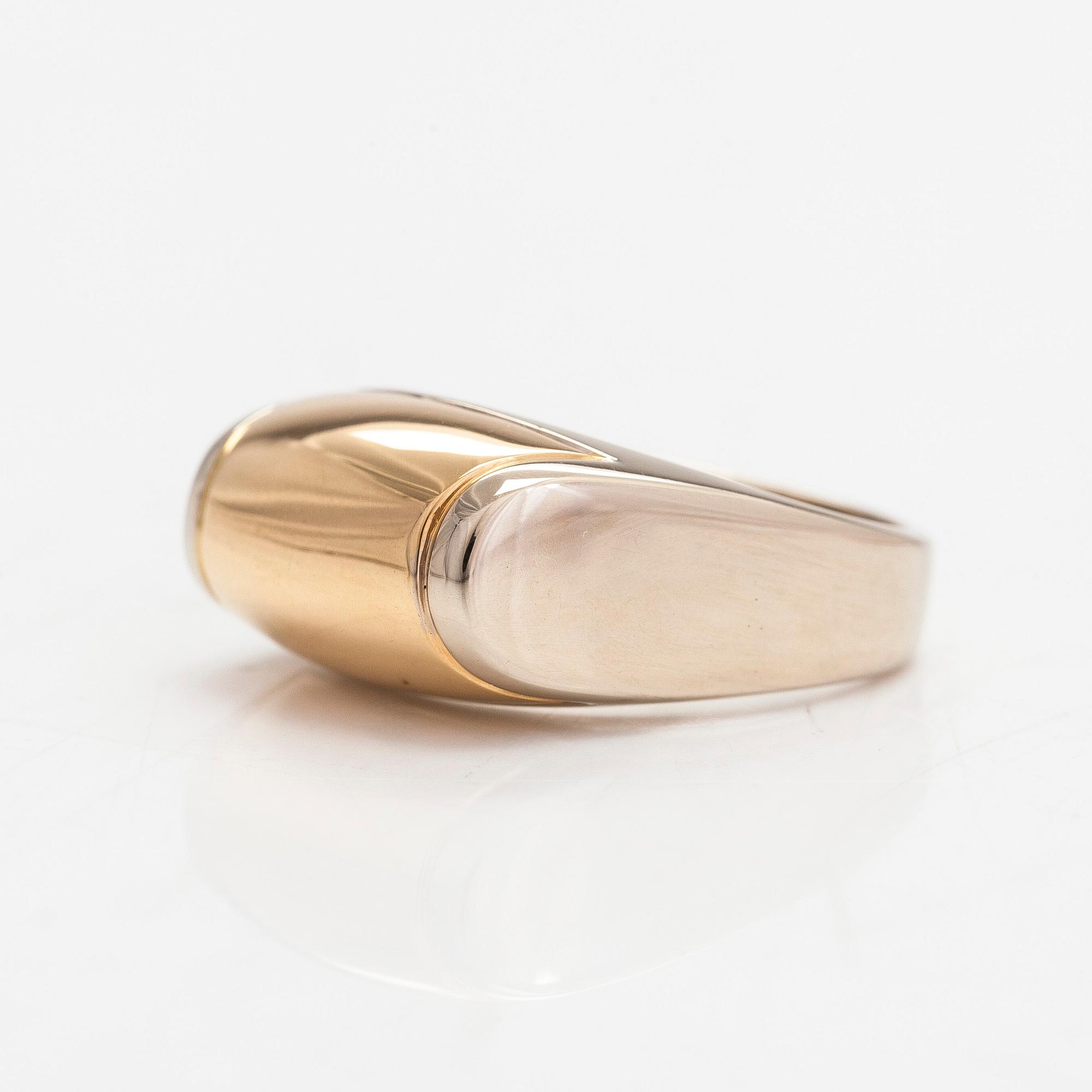 Bulgari, sormus, "Tronchetto", 18K valko- ja keltakultaa.