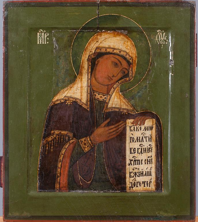 IKON, tempera på pannå, Ryssland sekelskiftet 1700/1800.