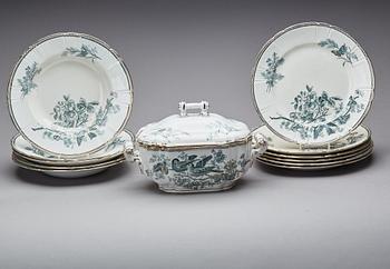 SERVISDELAR, flintgods, "Wexiö guld", Gustavsberg.