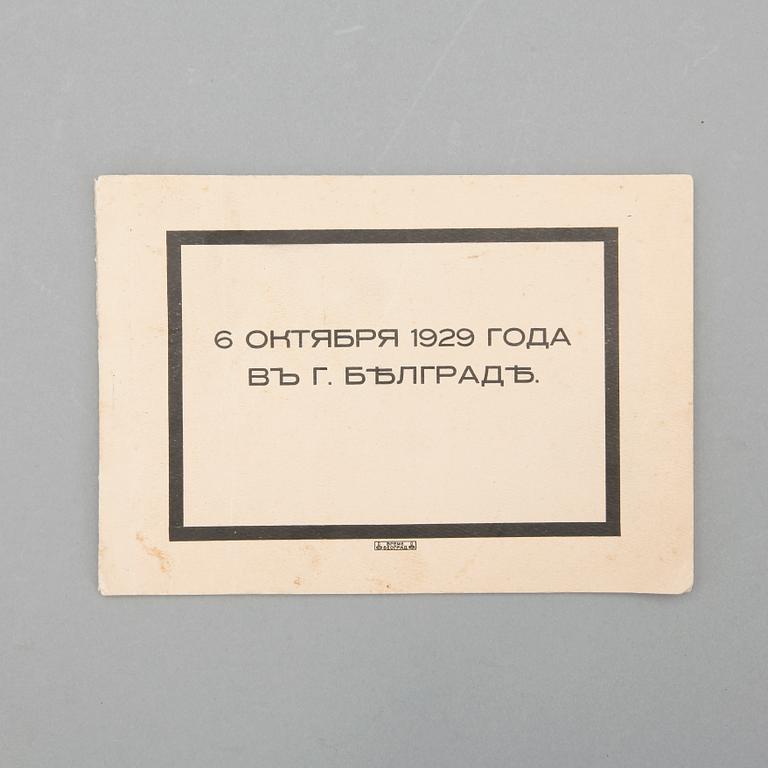 PAMFLETT, Tsar-familjen, 6 oktober 1929.