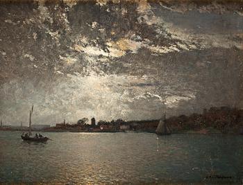 2. Alfred Wahlberg, Moonlight over Stockholm.