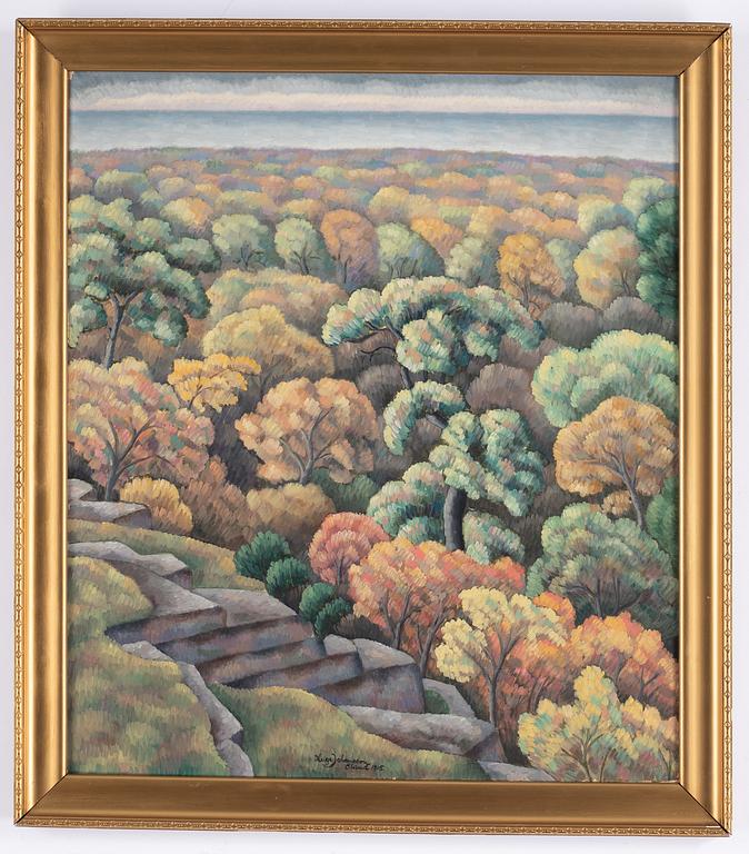 Helge Johansson, oil on canvas, signed and dated Öland 1915.