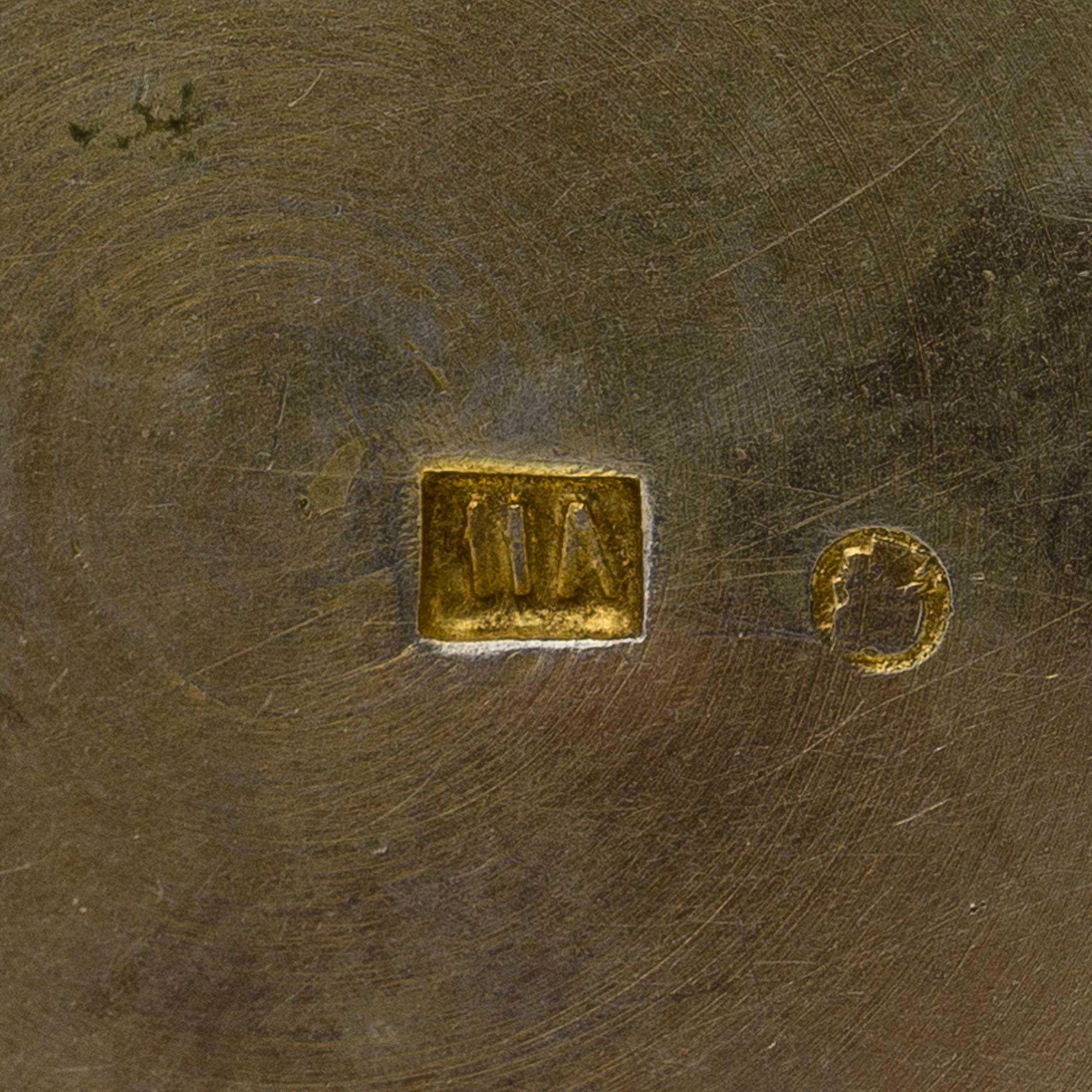 BOX, silver and enamel, Moscow, ca 1910, 11th Artel.