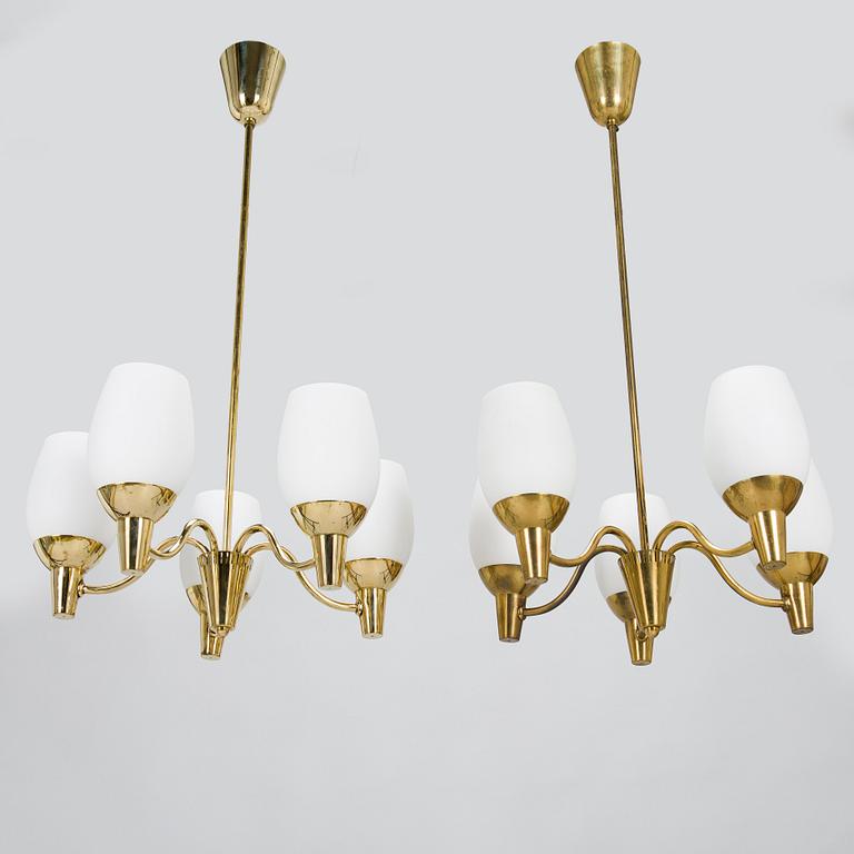 Mauri Almari, A pair of 1950's ceiling lights '51168' for Idman Oy, Finland.