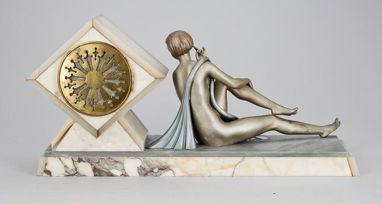 BORDSUR, sten och metall. Art Deco, 1900-tal.
