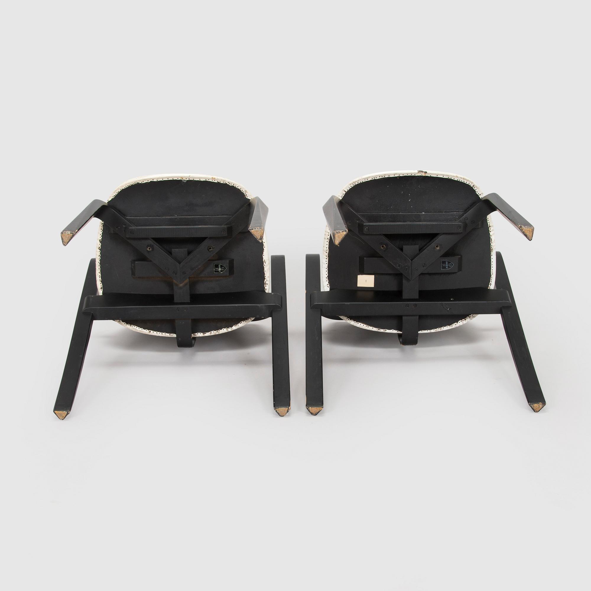 Ilmari Tapiovaara, a set of six 1960s 'Aslak' armchairs for Asko, Finland.