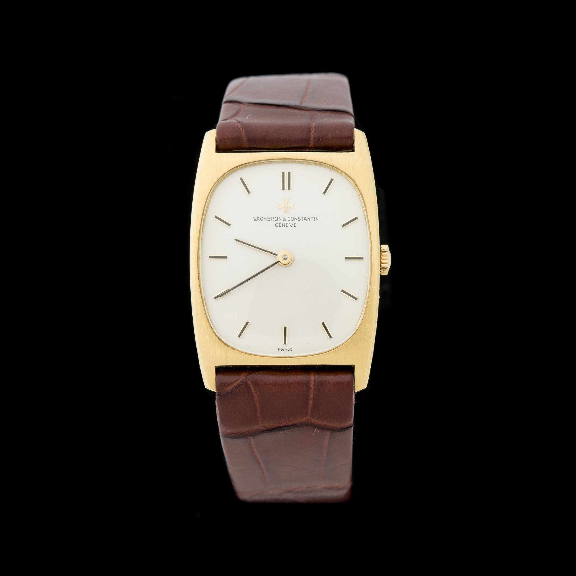 HERRARMBANDSUR, Vacheron & Constantin, 18K guld, omkring 1970.