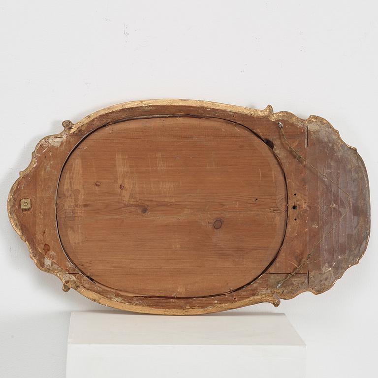 SPEGELLAMPETTER, för ett ljus, ett par, Sverige, 1700-talets andra hälft. Rokoko.