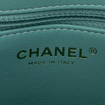 Chanel, a mint green 'Trendy CC' top handle flap bag,2020.