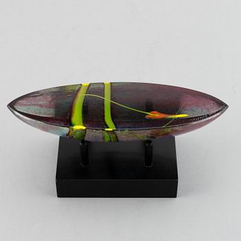 Bertil Vallien, a glass sculpture, signed B Vallien Kosta Boda Atelier.