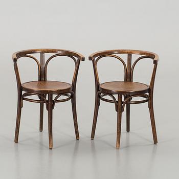 A PAIR OF ARM CHAIRS, THONET, first half of the 20th century,