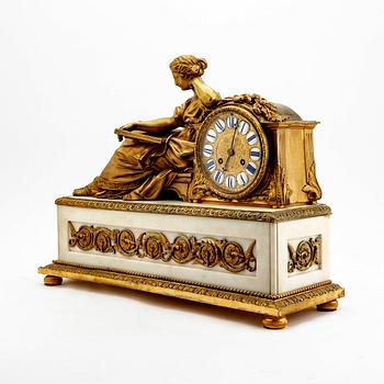 A late Empire table clock mid 1800s.