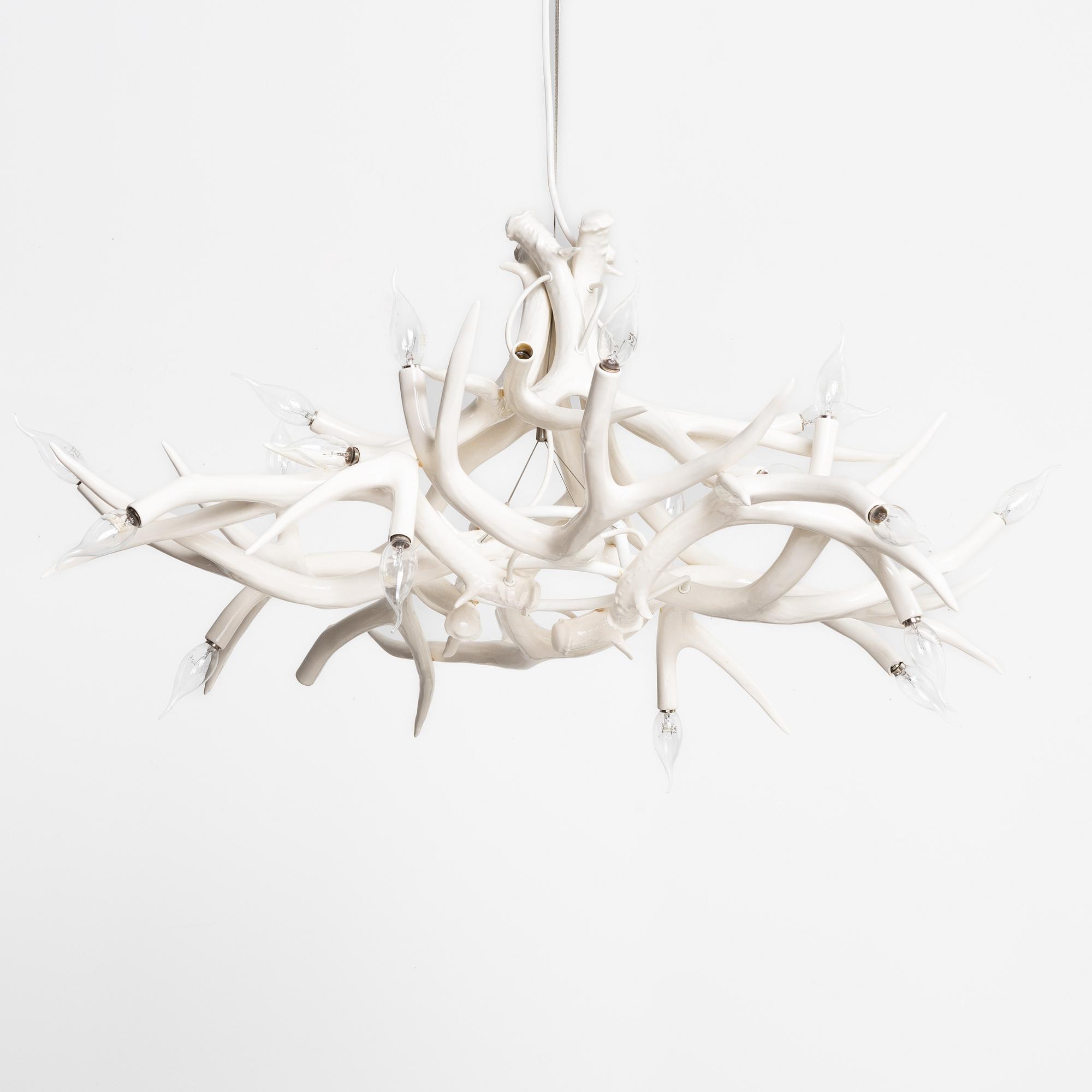 Jason Miller, a 'Superordinate Chandelier 12 Antlers,' ceiling lamp, Roll & Hill, USA.