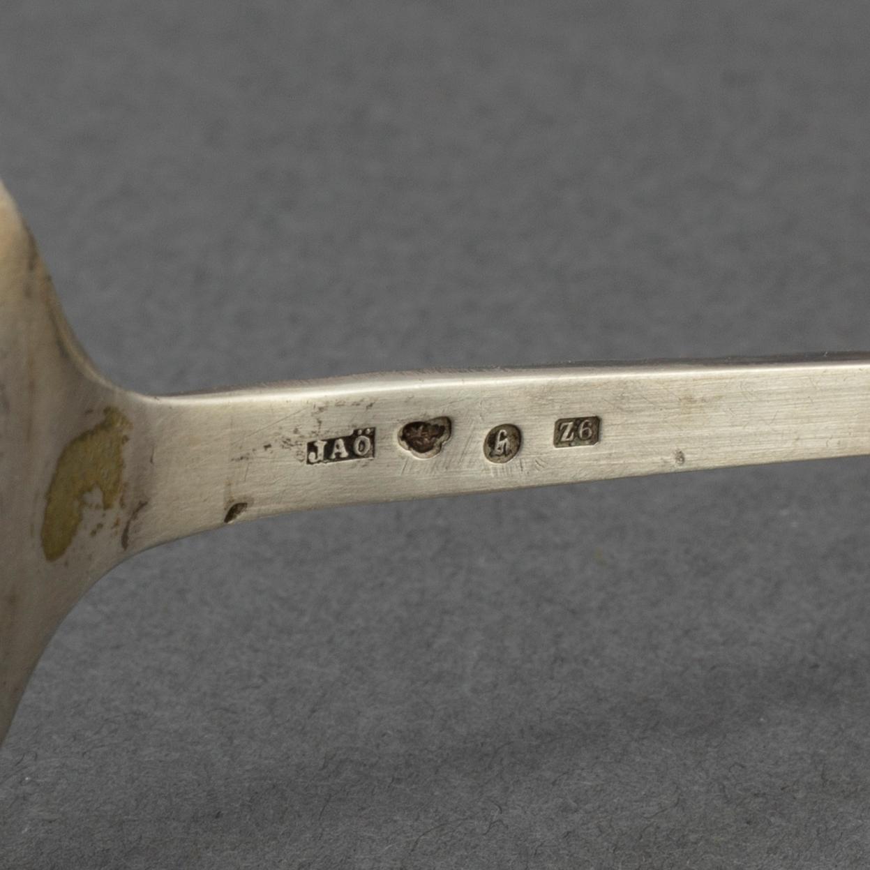 JOHAN AXEL ÖBERG, sked silver, Hudiksvall, 1902.