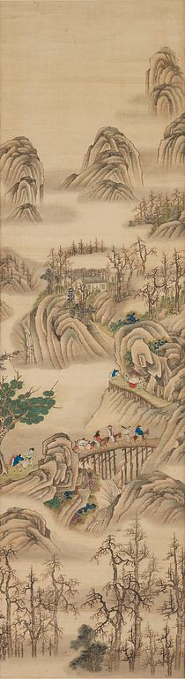 A Chinese painting by un unkown master, Qing dynasty, 19th Century.