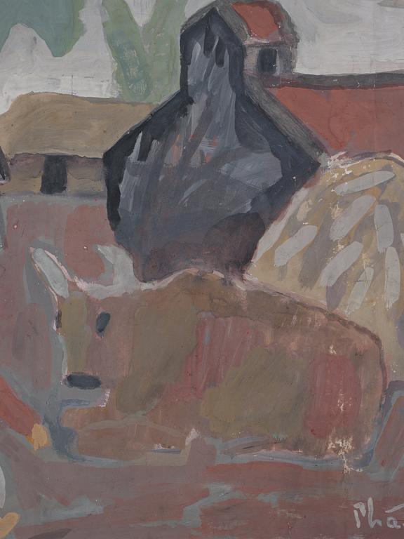 Bui Xuan Phai, Bui Xuan Phai, Bui Xuan Phai, Vietnam (1920-1988), Mor och barn i stadslandskap.