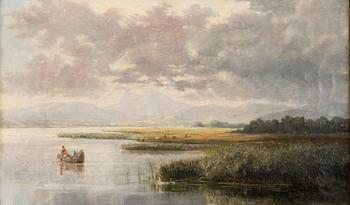S.FLINT, oil on canvas, signed and dated 1877.