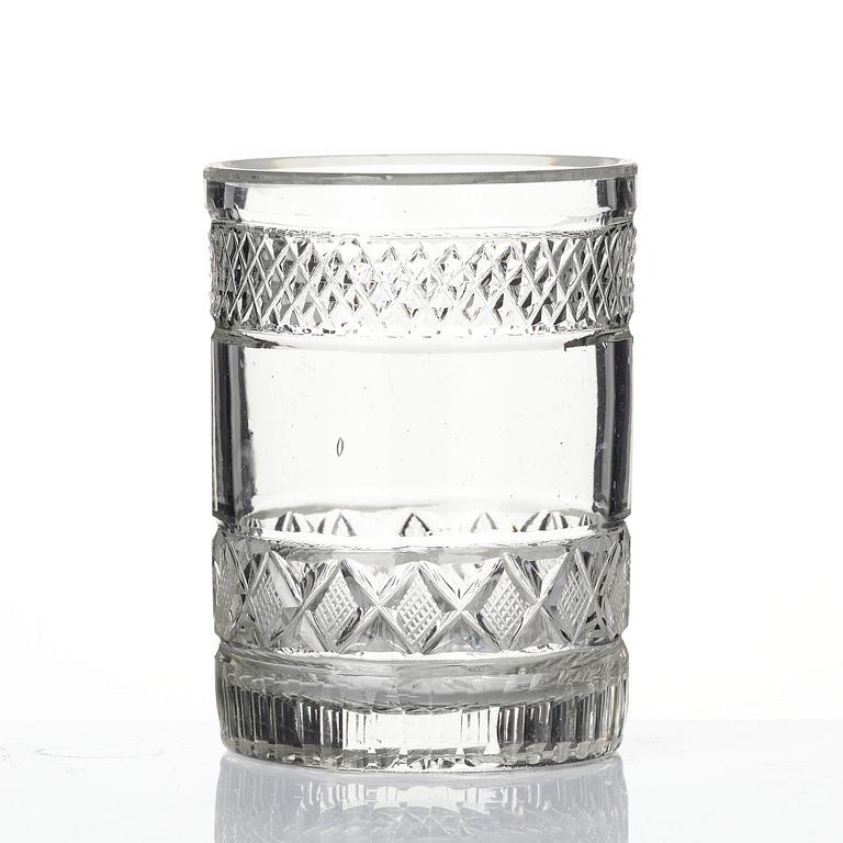 Seltzer glass, twelve pieces, Sweden, turn of the 20th century, Empire style.