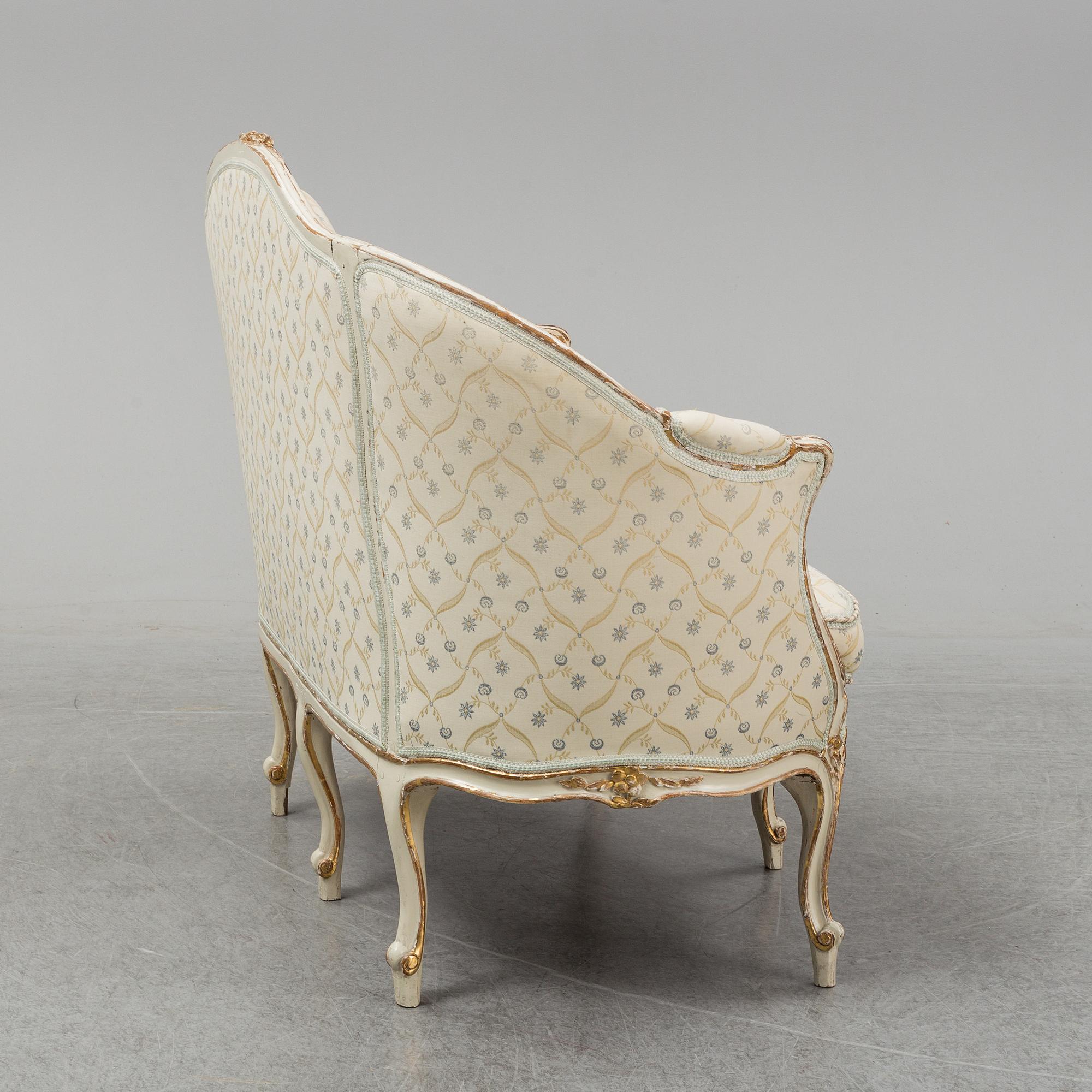 Soffa, Frankrike Louis XV, 1700-talets andra hälft.