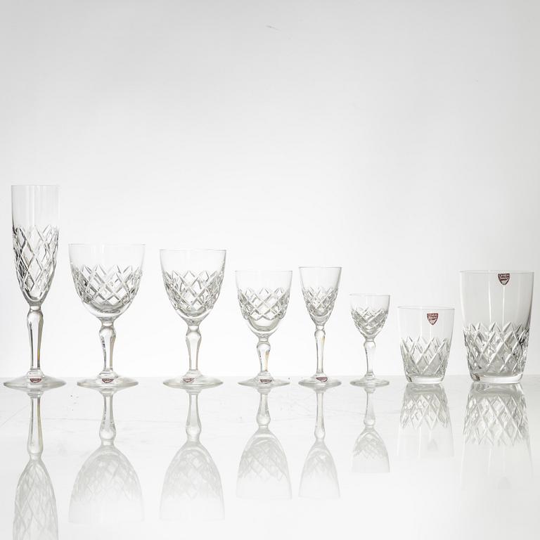 Gunnar Cyrén, glass service, 46 pieces, "Karolina", Orrefors.