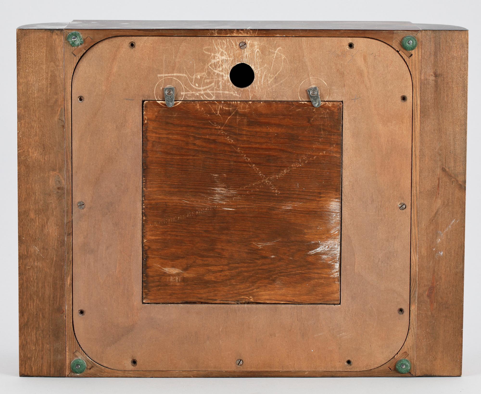 VÄGGUR, 1930/40-tal. G. Malmberg för Mjölby Intarsia.