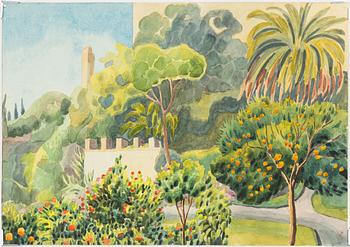 Josef Frank, Blommande träd, Frankrike.