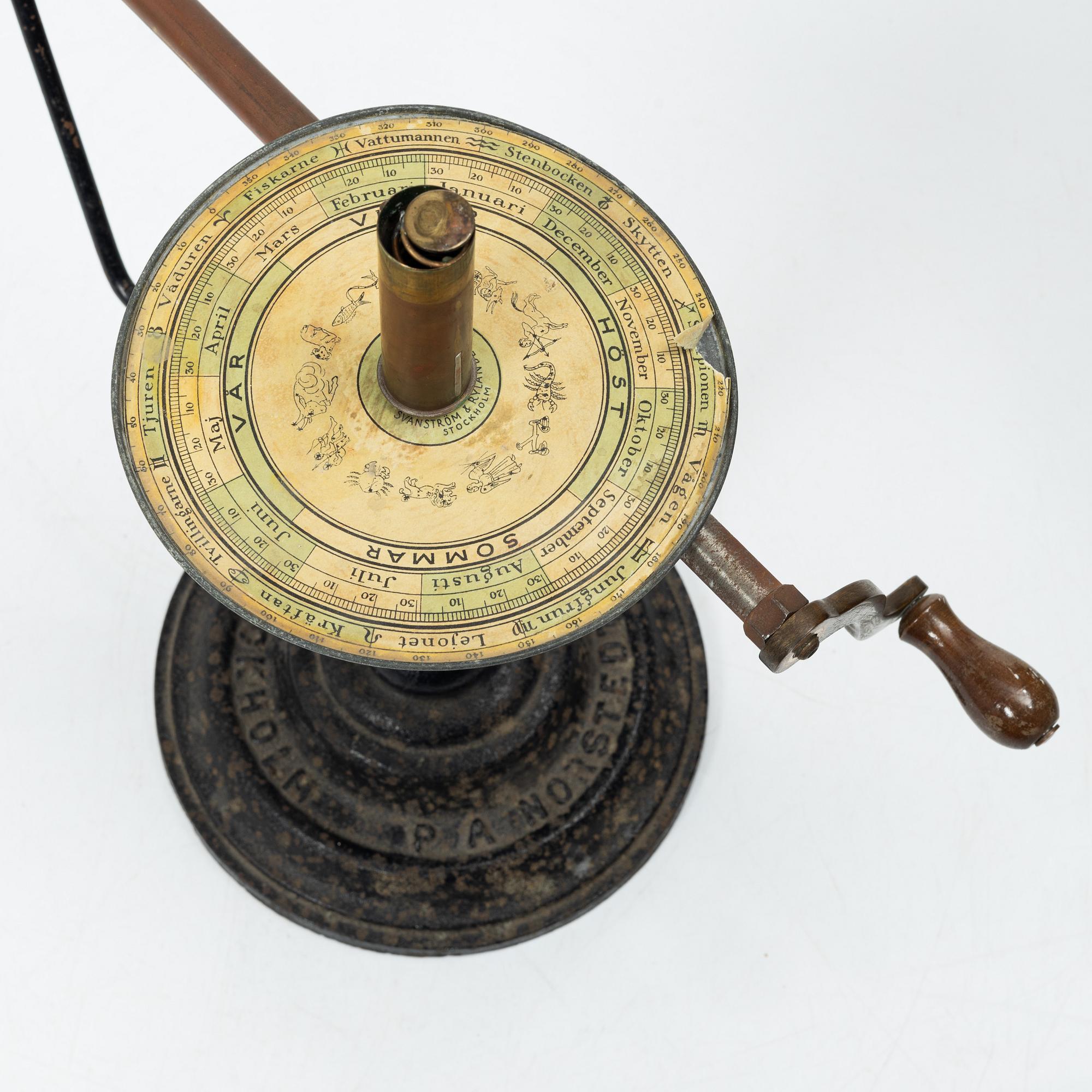 A Tellurium, Nordstet & Söner, Sweden, ealry 20th century.