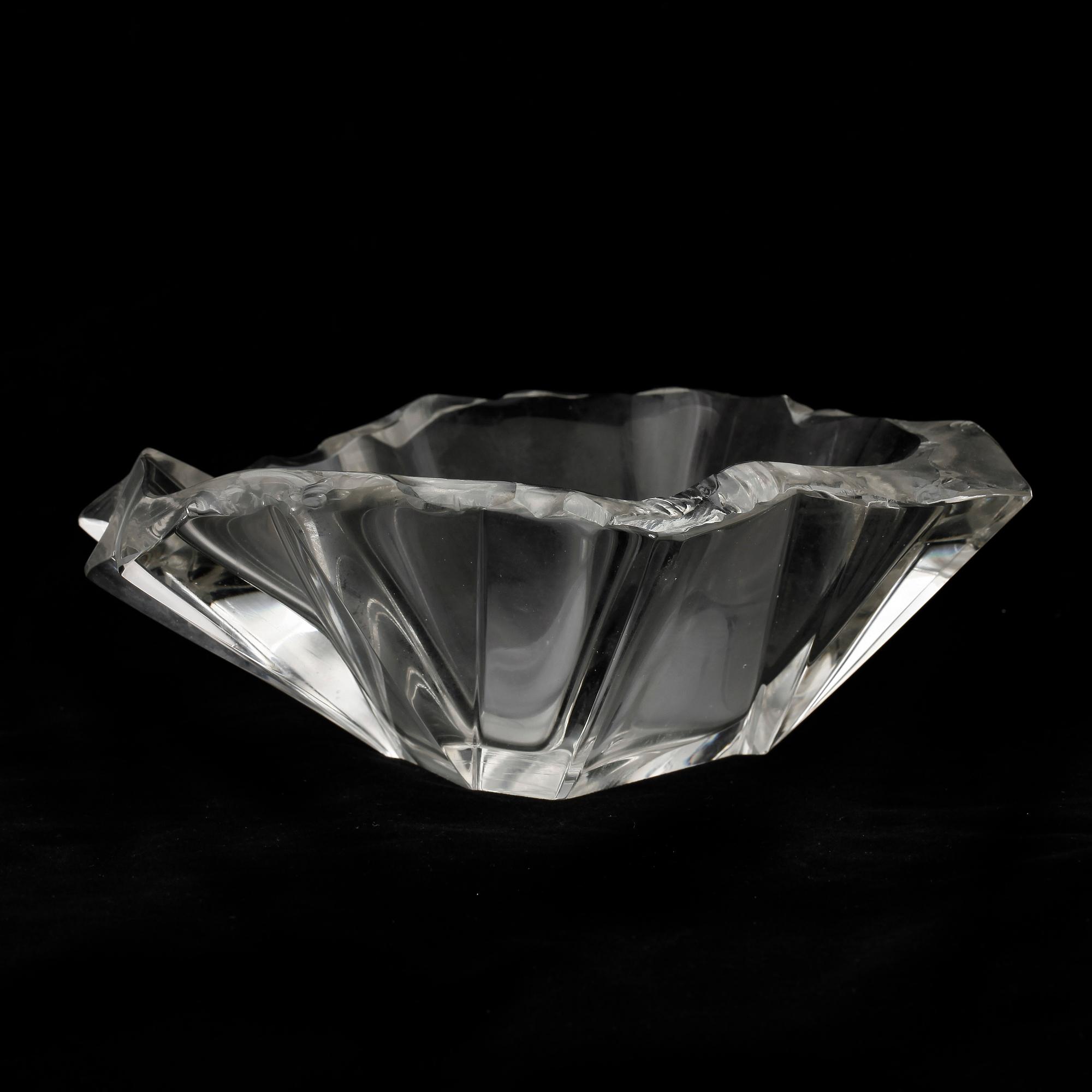 SKÅL, glas, "Iceblock", Tapio Wirkkala, signerad och numrerad 3847.