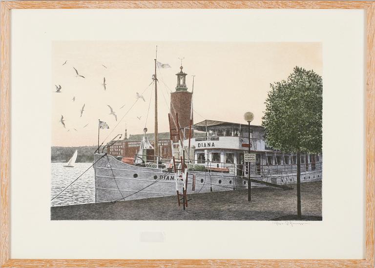 REINHOLD LJUNGGREN , färglitografi, sign och numr 119/360.