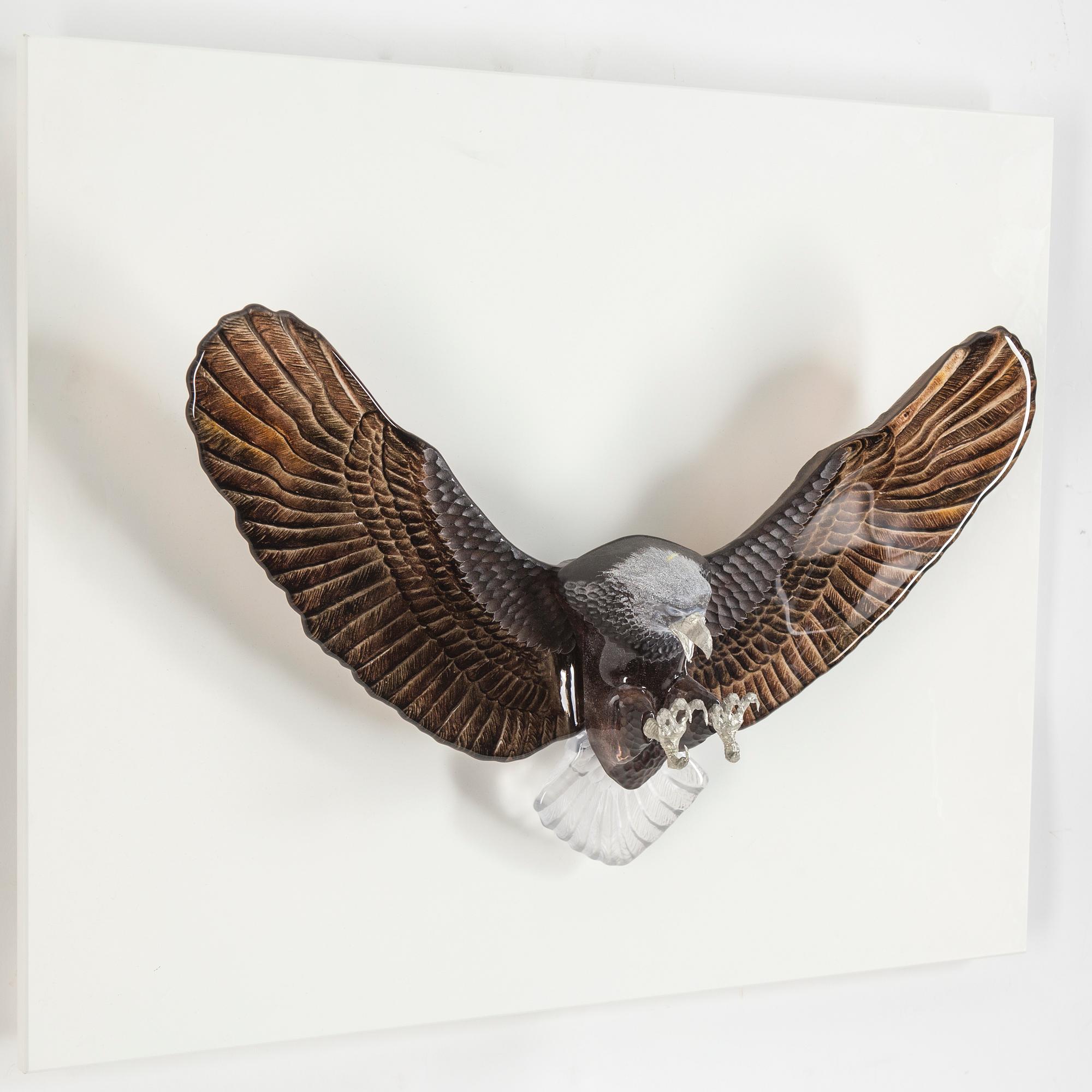 LUDVIG LÖFGREN, a glass sculpture "Eagle", signed and numbered 23/49.