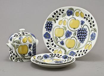 SERVISDELAR, 20 st, porslin, "Paratiisi", Birger Kaipiainen, Arabia.