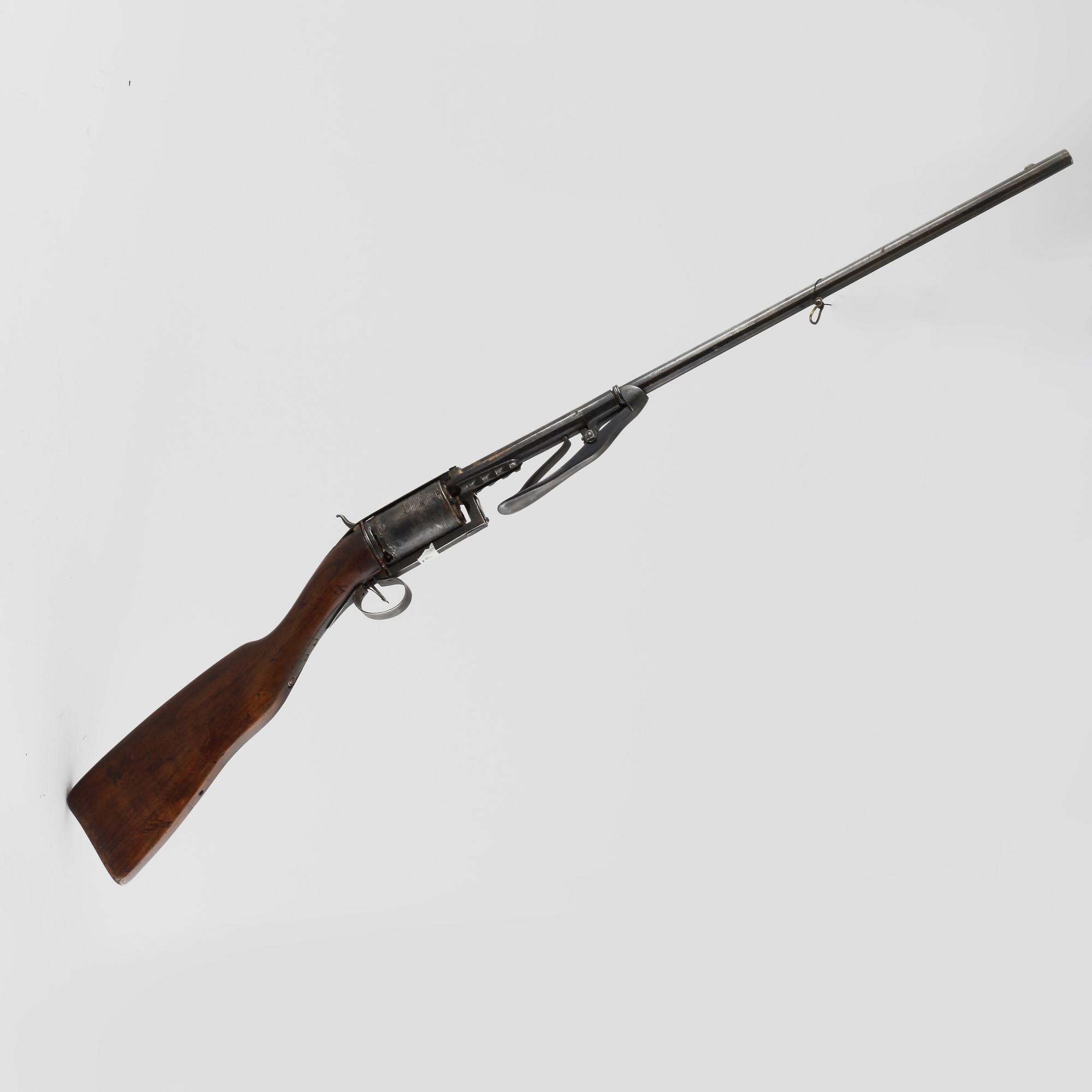 A revolving rifle, third quarter of the 19th century.