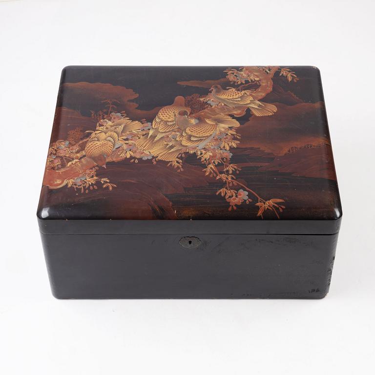 A Japanese lacquer chest, Meiji (1868-1912).