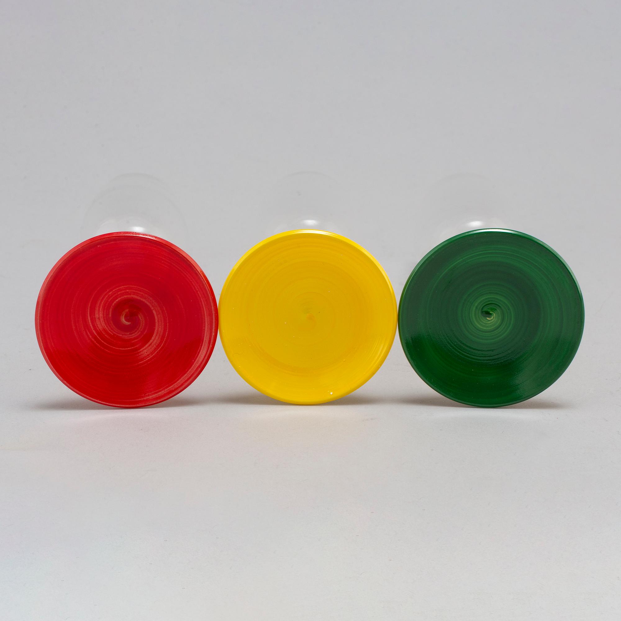 ANNE NILSSON, champagneglas, 8 stycken, "Polka", signerade, Orrefors, 1990-tal.