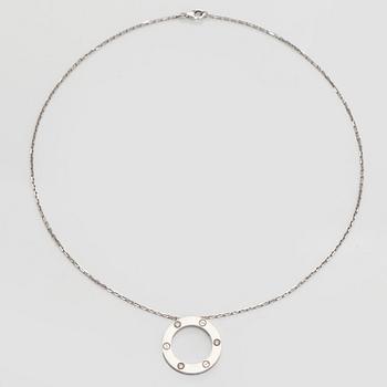 Cartier, kaulakoru, "Love", 18K valkokultaa, briljanttihiottuja timantteja.