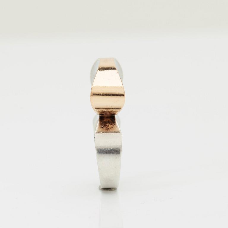 Sigurd Persson, a partly gilt sterling ring, Stockholm 1965.