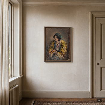 Mosse Stoopendaal, Portrait in half-profile.