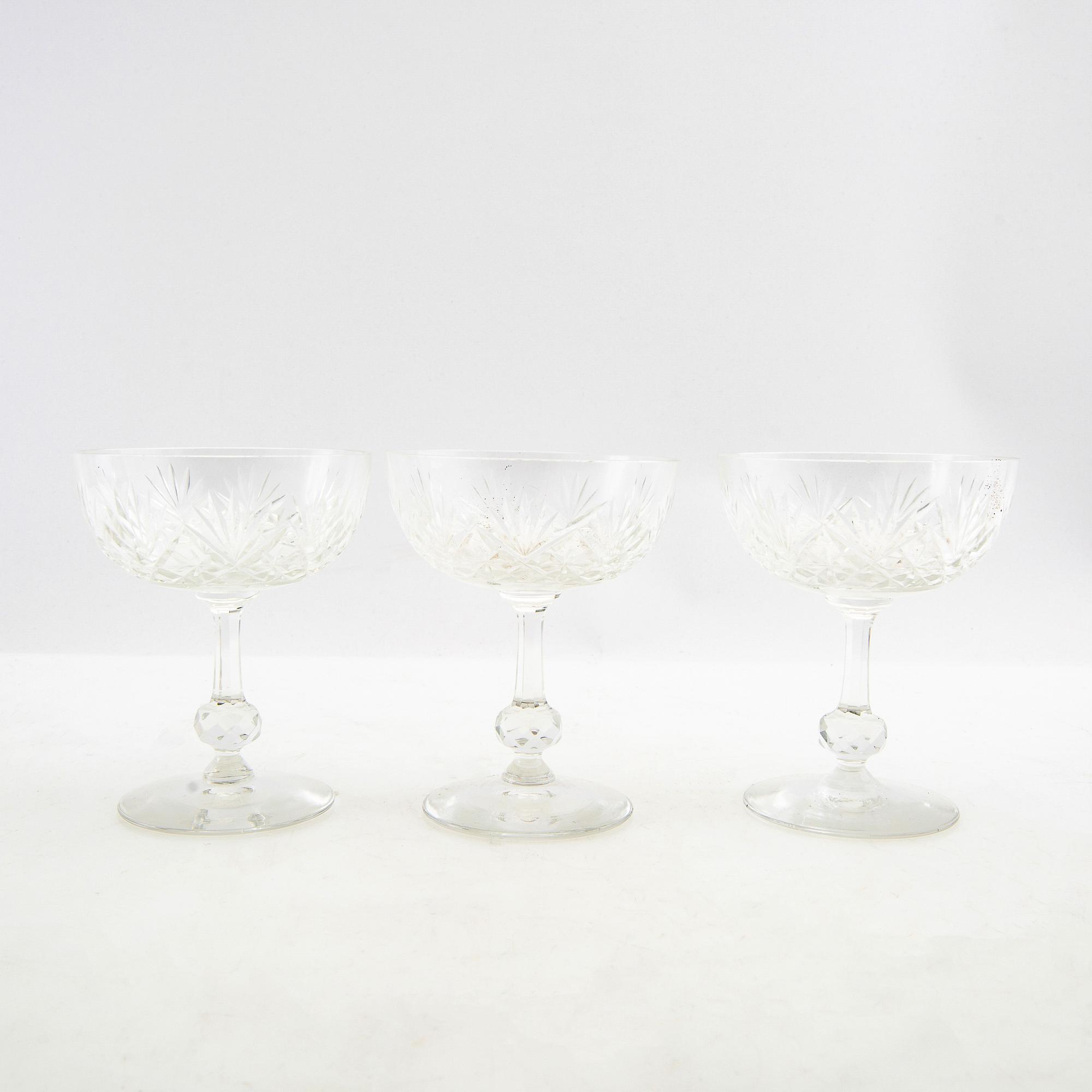 Champagne coupes 12 pcs first half of the 20th century.