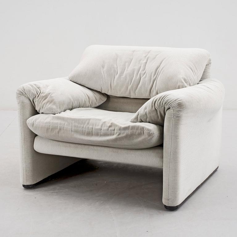 SOFFA med FÅTÖLJ, "Maralunga", Vico Magistretti för Cassina, Formgiven 1973.