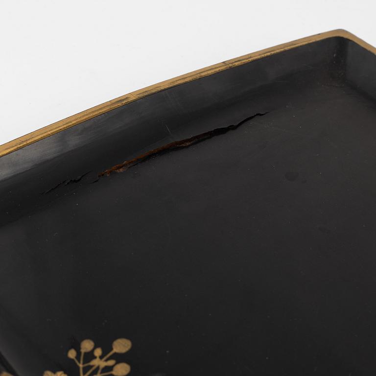 A set of three Japanese lacquer trays, early 20th Century.