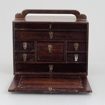 A Chinese hardwood box, 20th century.