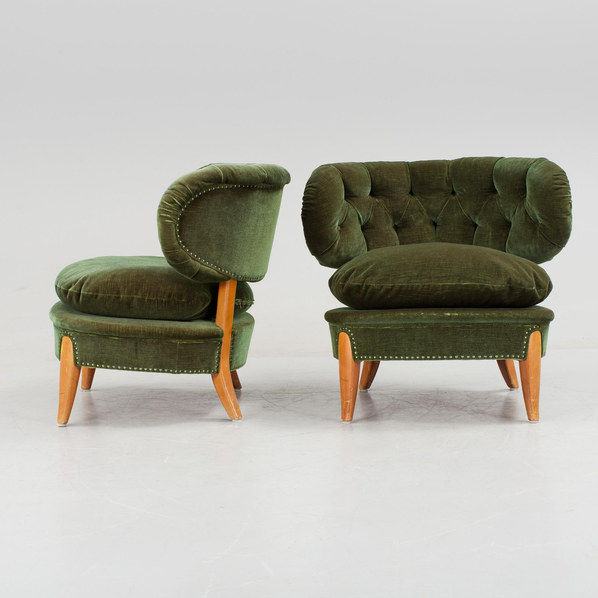 Otto Schulz, OTTO SCHULTZ, fåtöljer, ett par, Jio-möbler, Jönköping.