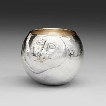 608. An Olle Ohlsson sterling vase.