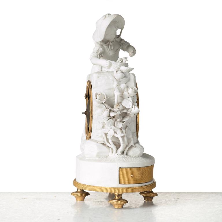 A late Gustavian mantel clock by Johan Fredrik Cedergren (clockmaker in Stockholm 1811-1839).